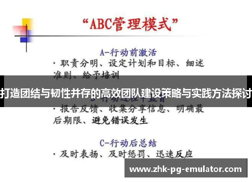 打造团结与韧性并存的高效团队建设策略与实践方法探讨